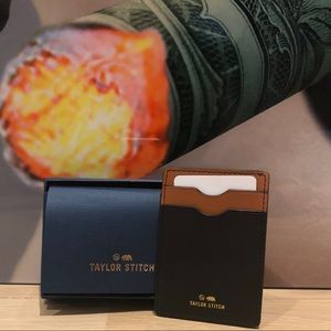 Taylor Stitch Black Front Pocket Card Wallet *NEW*